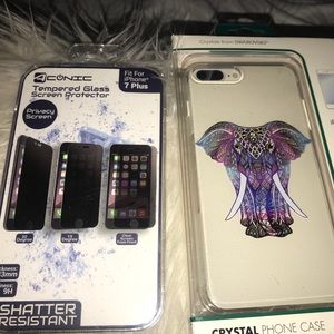 iPhone 7+ Case & Privacy Screen Protector